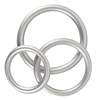 Набор из 3 эрекционных колец под металл Metallic Silicone Cock Ring Set - фото 142416