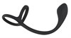 Эрекционное кольцо с утяжкой на мошонку и анальным плаг Black Velvets - фото 142435
