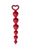 Красная анальная цепочка Heart Ray, 17,5 см - фото 143553