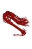 Красная плеть из натуральной велюровой кожи, 65 см - фото 143804