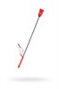 Красный стек с кожаной ручкой, 70 см - фото 143814