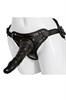 Женский страпон с чёрной насадкой и вагинальной пробкой, 17,5 см - фото 143844