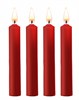 Набор из 4 красных восковых свечей Teasing Wax Candles - фото 146490