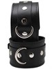 Кожаные наручники ручной работы (черные) - фото 148311