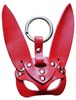 Кожаный брелок ручной работы "Кролик" (красный) - фото 148363