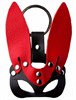 Кожаный брелок ручной работы "Кролик" (черно-красный) - фото 148592