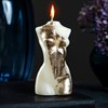 Фигурная свеча "Женское тело №1" молочная с поталью 9см - фото 152874