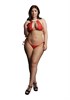 Комплект кружевного белья Snow Angel (красный) - Plus size DCH008REDOSX - фото 169032