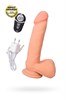 Вибратор с пультом ДУ TOYFA RealStick Elite Vibro, TPR, телесный, 10 режимов 17см, 3,4 см 987002 - фото 170188