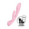 Гибкий вибратор-кролик 2 в 1 Triple Oh (pink) 4018249 - фото 170220