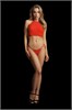 Красный топ и трусики со стразами Festive Rhinestone Top and Thong DCH001REDOS - фото 172258