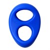 Синее двойное эрекционное кольцо на пенис RINGS LIQUID SILICONE 21523 - фото 172709