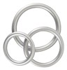 Набор из 3 эрекционных колец под металл Metallic Silicone Cock Ring Set 105372170000 - фото 173986