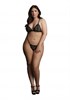 Комплект эротического белья Magic Lace Velvet Lingerie Set (черный) - Plus size DCH002BLKOSX - фото 174470