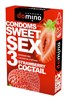 Презервативы для орального секса DOMINO Sweet Sex с ароматом клубничного коктейля, 3 шт 185048 - фото 176961