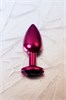 Бордовый анальный страз с кристаллом, 7,2х2,8 см 10T-00014841