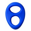 Синее двойное эрекционное кольцо на пенис RINGS LIQUID SILICONE 21523 - фото 180347