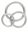 Набор из 3 эрекционных колец под металл Metallic Silicone Cock Ring Set 105372170000 - фото 180881
