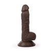 Темнокожий фаллоимитатор на присоске Erowoman, 18 см ER-30054-1 - фото 182725