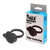 Черное эрекционное кольцо с вибрацией Sex Expert SEM-55113