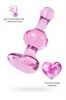Анальная втулка Sexus Glass, стекло, розовая, 9,8 см 912310 - фото 185299