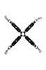Сцепка Pecado BDSM, крестообразная с карабинами, для фиксации рук и ног, натуральная кожа, черный 01211
