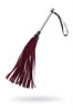 Плеть Pecado BDSM, «Бургундия», натуральный велюр, красная 05212