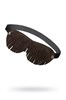 Маска Pecado BDSM, с бахромой, натуральный велюр, коричневый 07211