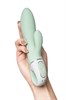 Нереалистичный вибратор Satisfyer Air Pump Bunny 5, силикон, зеленый, 15 см J2018-257