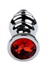 Анальная втулка Metal by TOYFA, металл, серебряная, с красным кристаллом, 8 см, Ø 3,5 см, 95 г 717023-9 - фото 187203 Анальная втулка Metal by TOYFA, металл, серебряная, с красным кристаллом, 8 см, Ø 3,5 см, 95 г 717023-9 - фото 187203