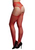 Красные чулки со стразами Suspender Rhinestone Pantyhose DES040REDOS
