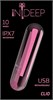 Малиновая перезаряжаемая вибропуля Clio, 7,6 см 7705-02indeep